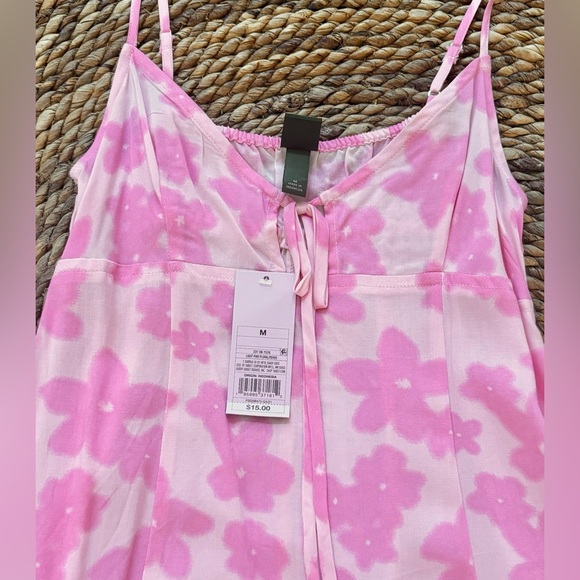 Pink Floral Mini Dress - Picture 3 of 3